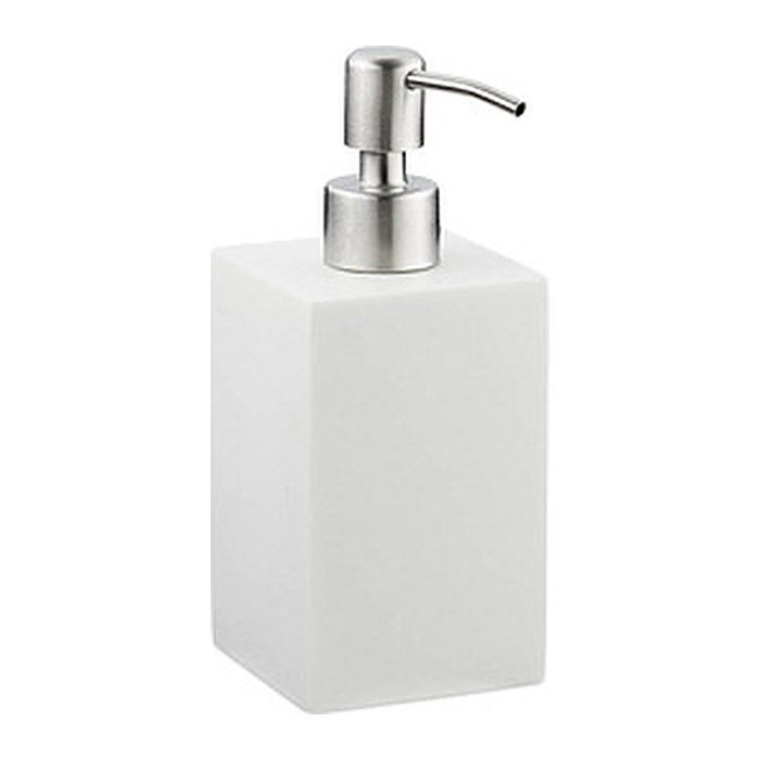 relaxdays Seifenspender 10031062_49 weiß Polyresin 300,0 ml, 1 St.