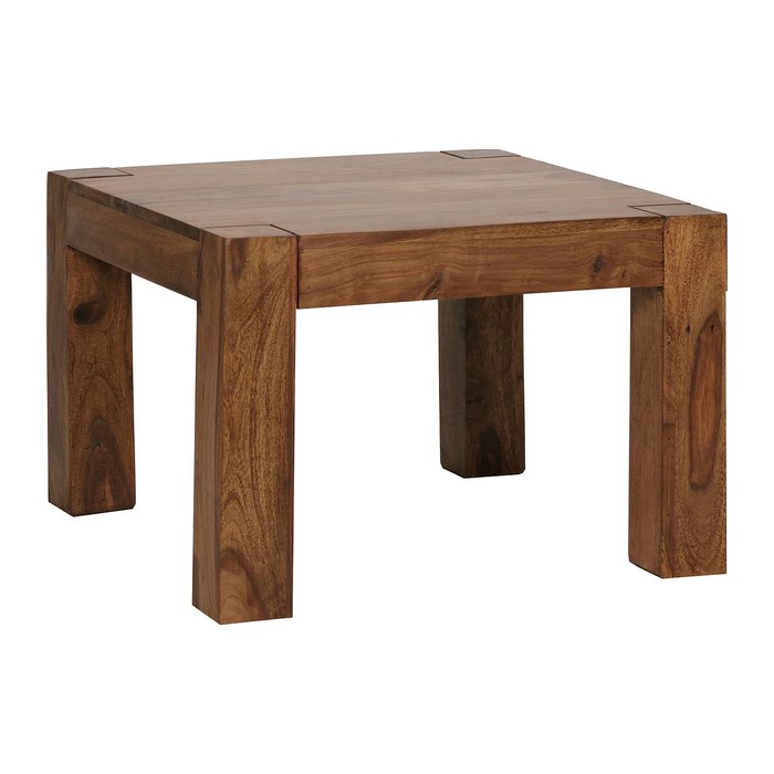 WOHNLING Couchtisch quadratisch Massivholz sheesham 60,0 x 60,0 x 40,0 cm, 1 St.
