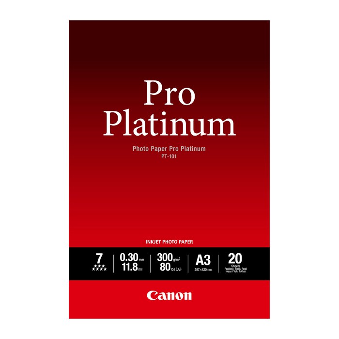 Canon Fotopapier PT-101 DIN A3 glänzend 300 g/qm 20 Blatt
