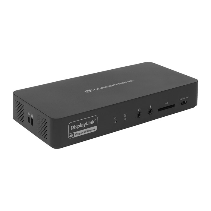 CONCEPTRONIC 17-1 Dock USB-C->HDMI/DP/GbE/3xUSB-C/+ 135W sw