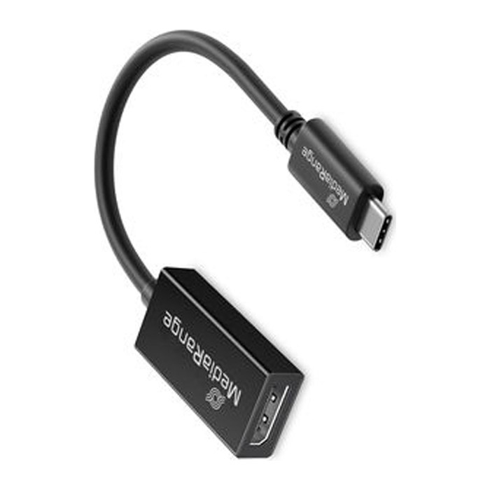 MediaRange USB-C zu DP Audio/Video Konverter, 20cm, sw