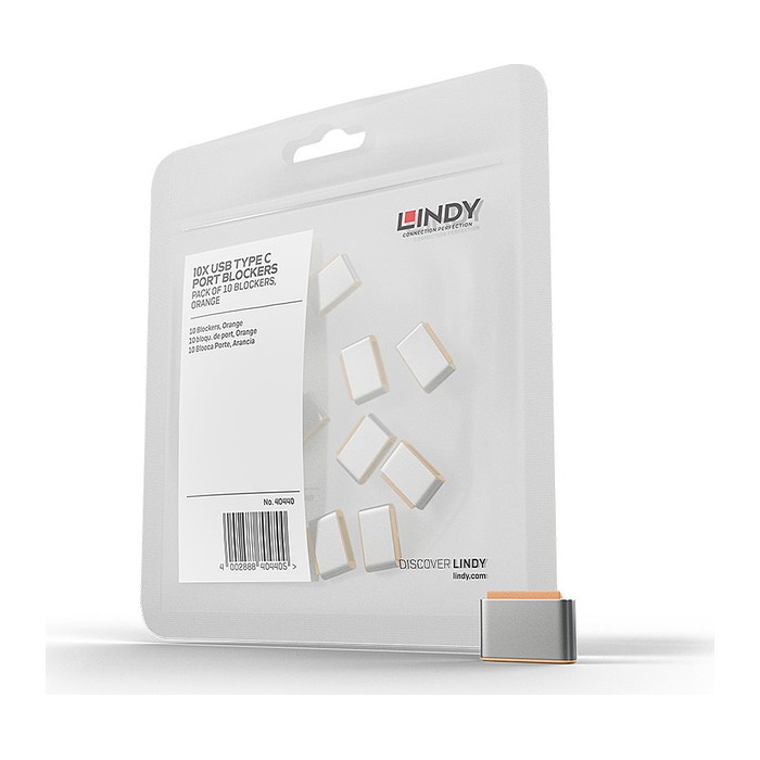 LINDY USB Typ C Port Schloss orange 10 Stück