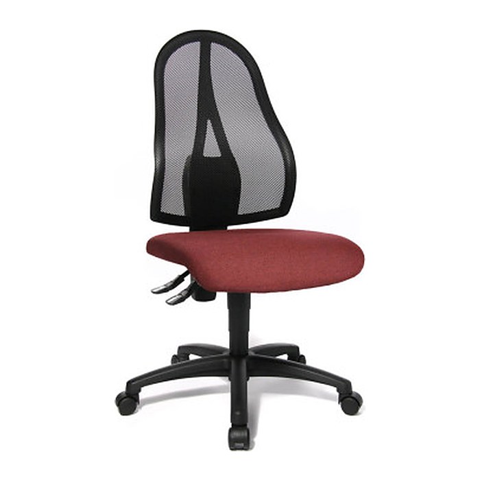 Topstar Bürostuhl Open Point P, OP100 G27 Stoff rot, Gestell schwarz