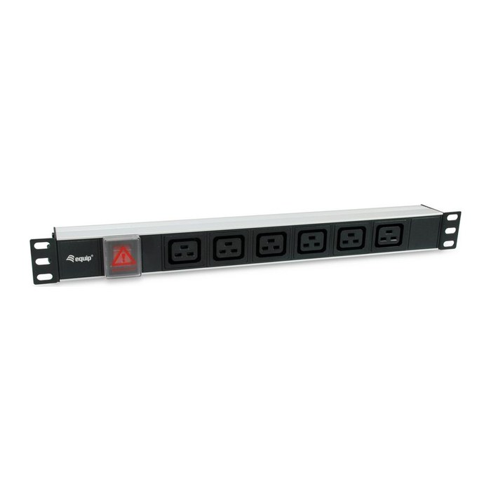 Equip 19" Steckdosenleiste 6xIEC C19+Switch->St.ICE C20 Alu.