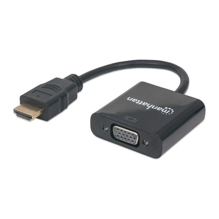 MANHATTAN Konverter HDMI -> VGA St/Bu schwarz Polybag