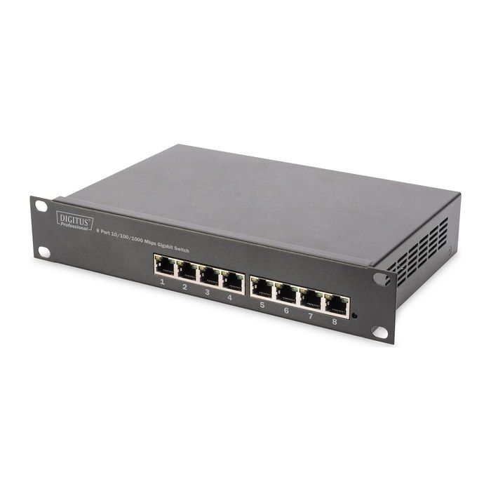 DIGITUS 10" Switch 8-Port Gigabit Ethernet Unmanaged
