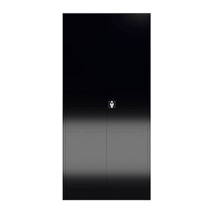 ClassiX Putzmittelschrank X-545549 tiefschwarz 4 Fachböden 92,0 x 42,0 x 194,5 cm, aufgebaut, 1 St.