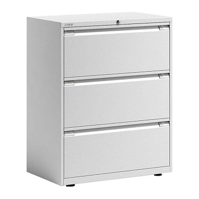 BISLEY Essentials Hängeregistraturschrank verkehrsweiß 3 Schubladen 80,0 x 47,0 x 100,0 cm, 1 St.