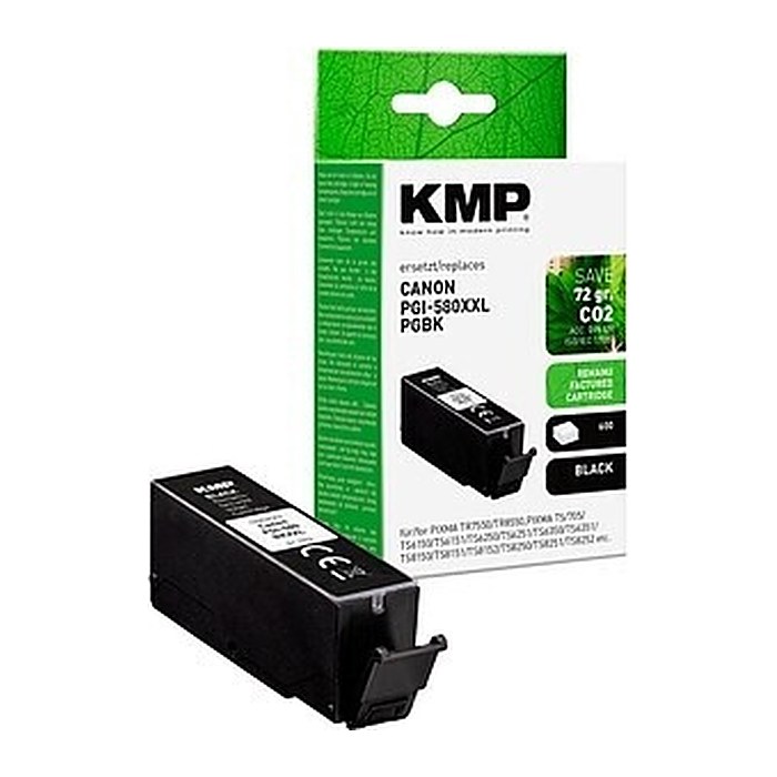KMP  schwarz Druckerpatrone kompatibel zu Canon PGI-580XXL PGBK