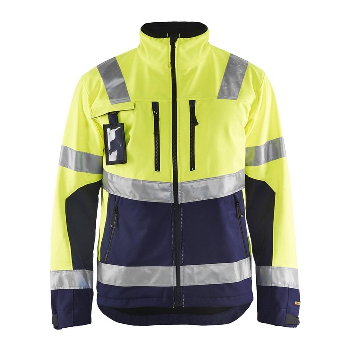 BLAKLÄDER® unisex Warnjacke 4900 gelb, marine Größe 3XL