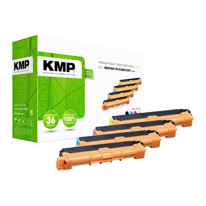 KMP B-T09M  schwarz, cyan, magenta, gelb Toner kompatibel zu brother TN243BK/C/M/Y, 4er-Set