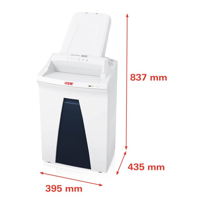 HSM SECURIO AF350 Aktenvernichter mit Partikelschnitt P-4, 4,5 x 30 mm, bis 350 Blatt