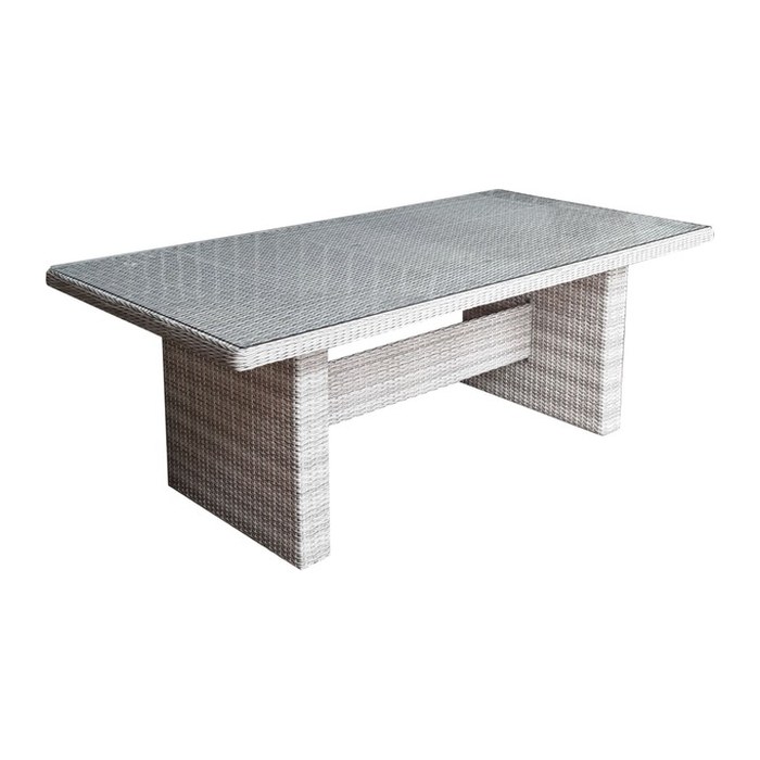 Garden Pleasure Gartentisch DIJON grau rechteckig 200,0 x 100,0 x 75,0 cm
