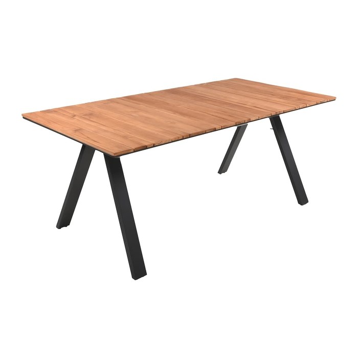Garden Pleasure Gartentisch DAVINA braun rechteckig 180,0 x 90,0 x 74,0 cm