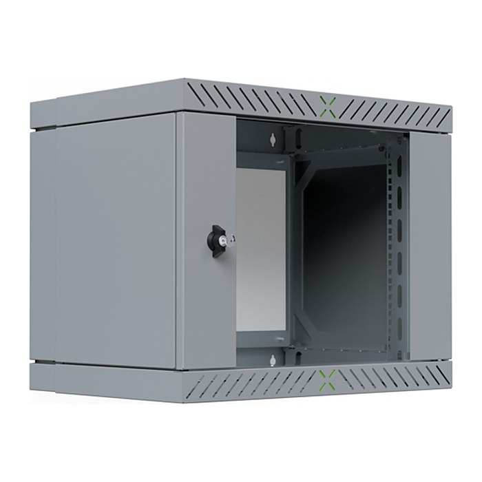 EFB 19" Wandgehäuse X-Rack mit Glastür 400-600mm 9HE grau
