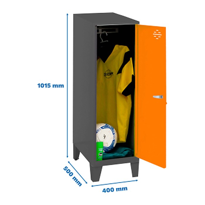 Simonrack Spind SIMONLOCKER DISM anthrazit, orange 8425437121661, 1 Schließfach 40,0 x 50,0 x 101,5 cm