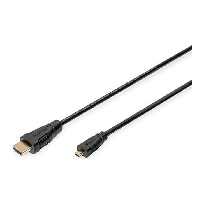 DIGITUS HDMI High Speed mit Ethernet Anschlusskabel, 1m, sw