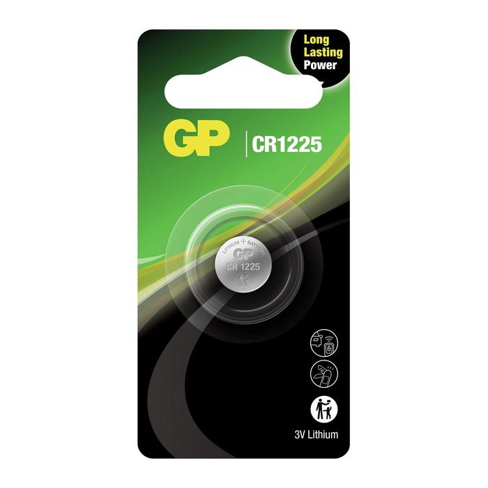 GP Knopfzelle CR1225 Lithium 3,0 V, 1 St.