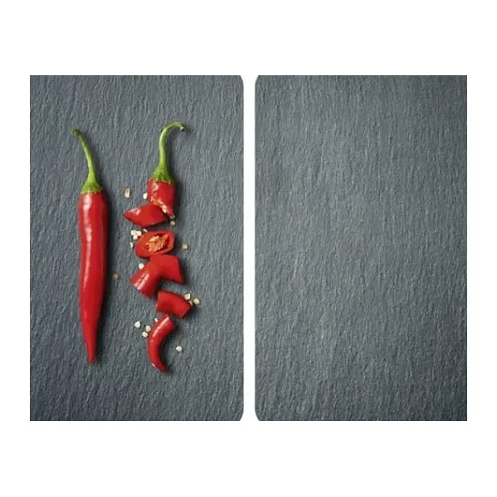 WENKO Herdabdeckplatten Cayenne grau, 2 St.