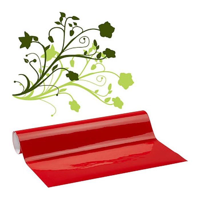 plottiX Vinylfolie permanent rot 31,5 cm x 1,0 m, 1 Rolle