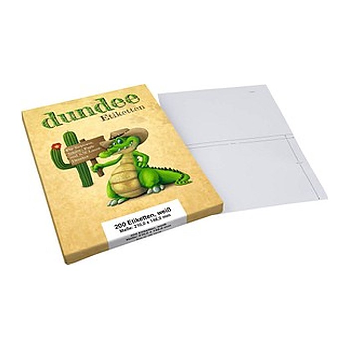 dundee Etiketten weiß 210,0 x 148,0 mm, 100 Blatt