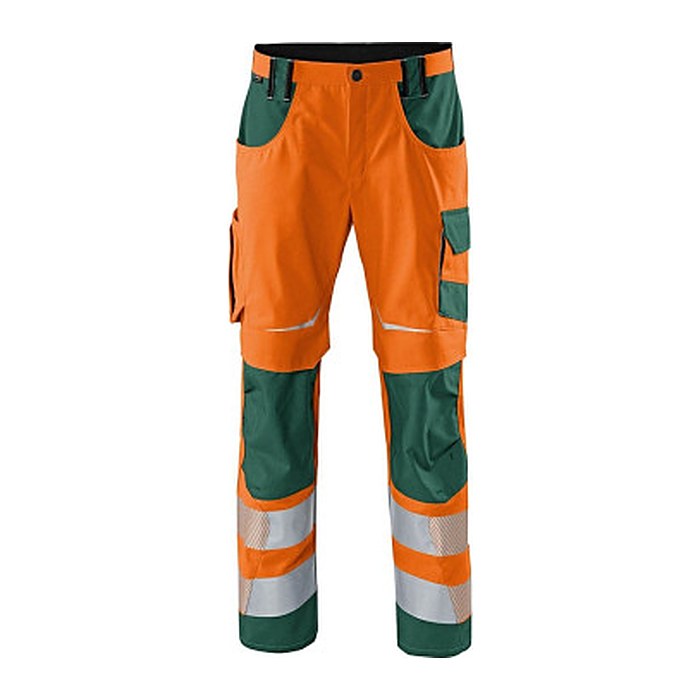 KÜBLER® unisex Warnschutzhose REFLECTIQ orange, moosgrün Größe 28