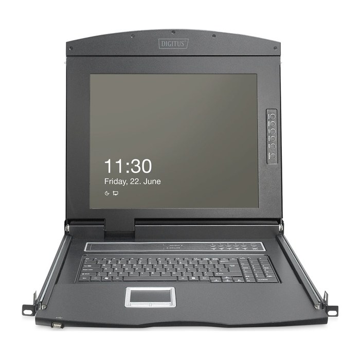 DIGITUS Modulare Konsole 19"HD LCD,16-port HDMI KVM Schweiz