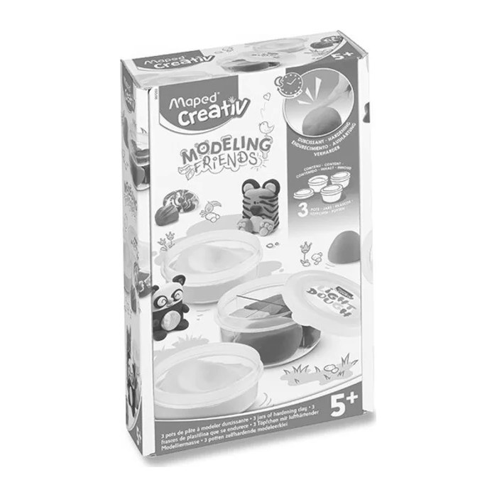 maped Knete MODELING FRIENDS farbsortiert, 3 Farben je 18,0 g