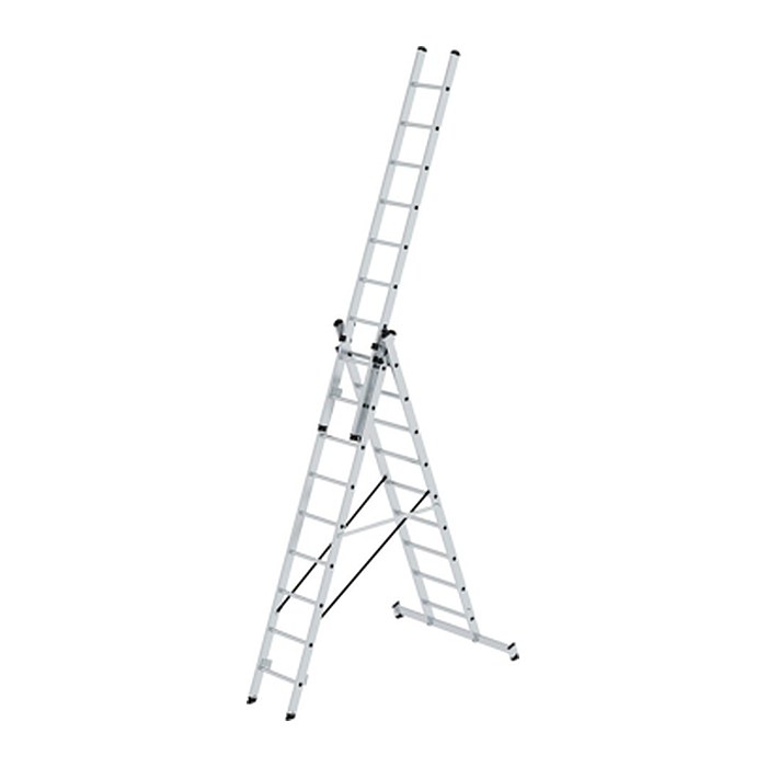MUNK Vielzweckleiter 11108 silber 3x 9 Sprossen, H: 671,0 cm