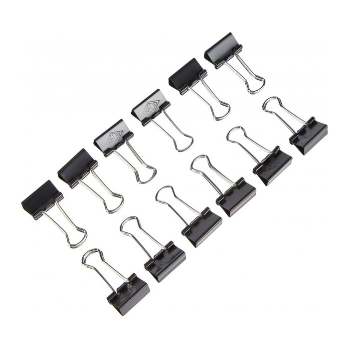 WEDO Klemmer Foldback 19 mm im 12er Karton