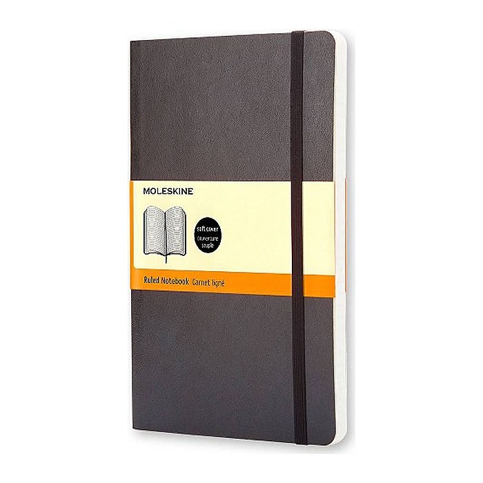 MOLESKINE Notizbuch Classic Collection flexibler Einband ca. DIN A5 liniert, schwarz Softcover 192 Seiten, 1 St.
