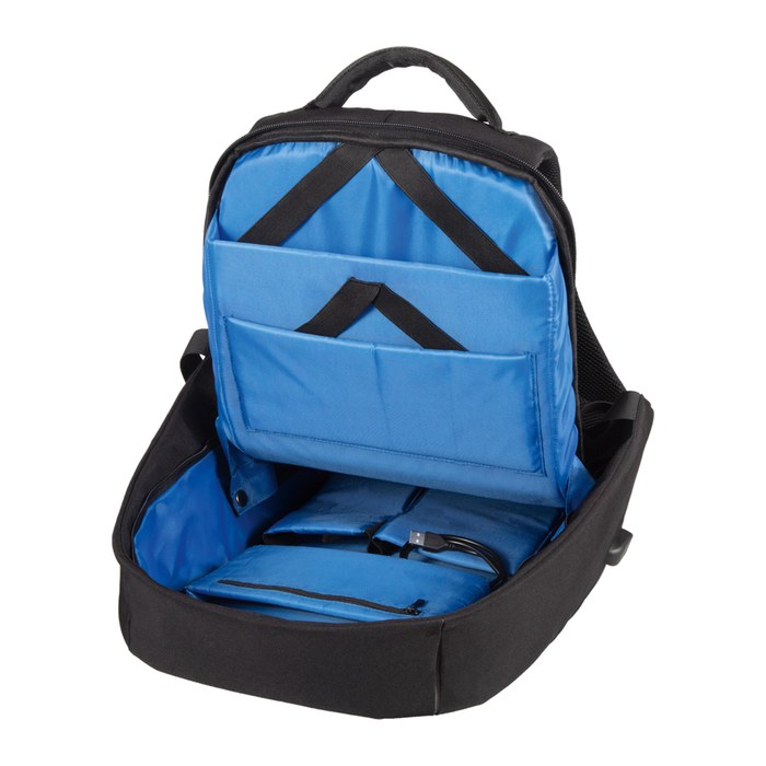 STOP® OCEAN PLASTIC Laptop-Rucksack RPET Kunstfaser schwarz bis 39,6 cm (15,6 Zoll)