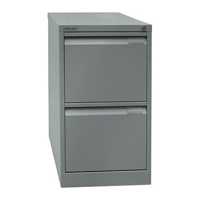 BISLEY Hängeregistraturschrank silber 2 Schubladen 41,3 x 62,2 x 71,1 cm, 1 St.