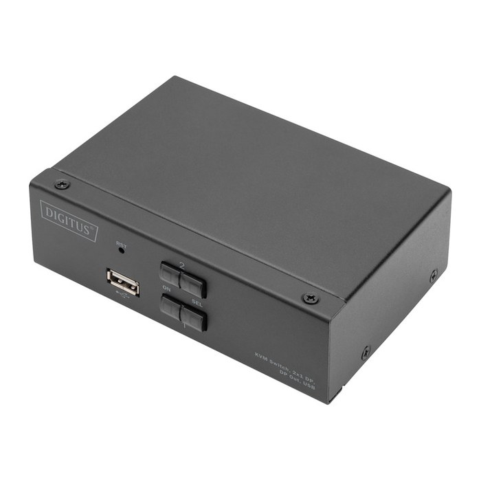 DIGITUS KVM Switch, 4K60HZ, 2x1 DP in, 1x DP USB out