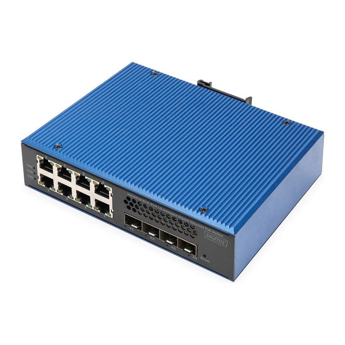 DIGITUS Switch 8 + 4 10G Uplink Port L3 managed Gigabit PoE