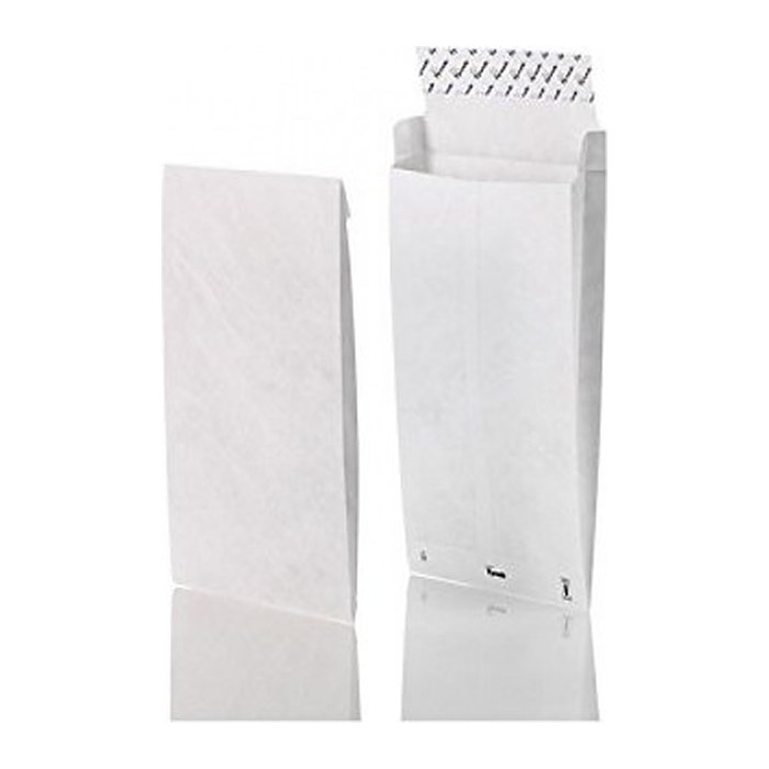 BONG Faltentaschen Tyvek® Expander DIN B4 ohne Fenster weiß mit 3,8 cm Falte, 100 St.