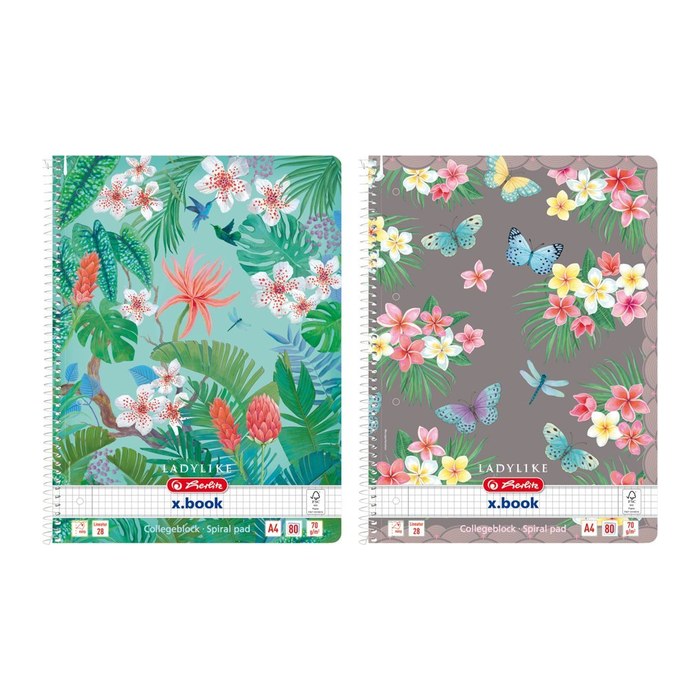 Herlitz Spiralblock A4 80 Bl. l/R Ladylike