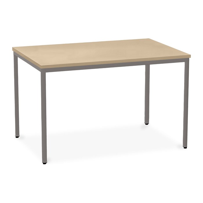 Besprechungstisch in verschiedenen Größen – G: Weißaluminium (1200 x 800 x 750 mm, Platte Ahorn)