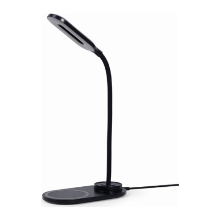 gembird Schreibtischlampe kabellosem Ladegerät, schw/weiß