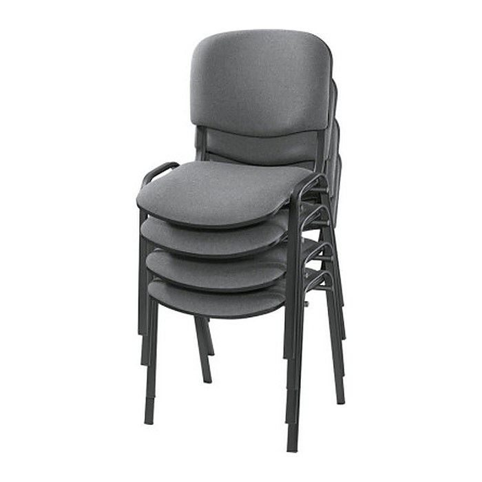 Nowy Styl Besucherstühle Iso ISO BLACK 1.3 C73 grau, gemustert Stoff, 4 St.