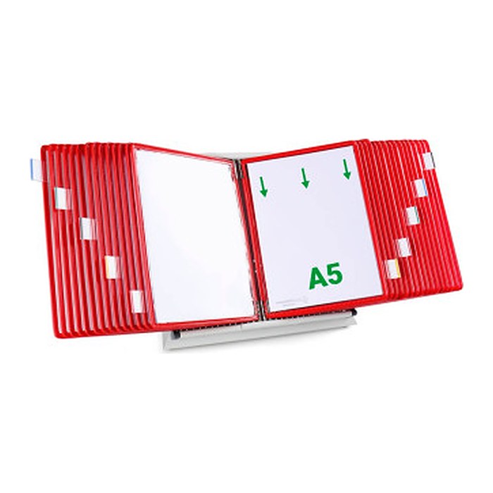 tarifold Sichttafelsystem 435303 DIN A5 rot mit 30 St. Sichttafeln, 1 St.