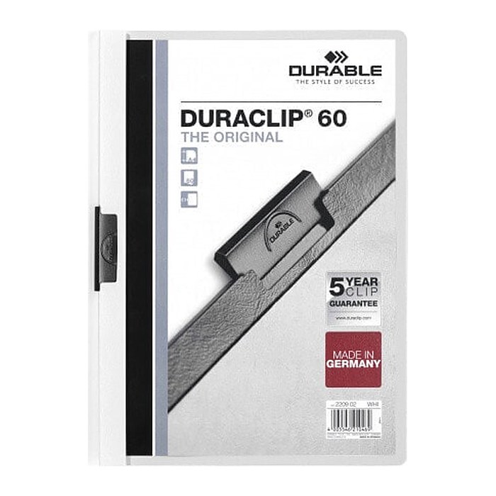DURABLE Klemmhefter DURACLIP weiß, 25 St.