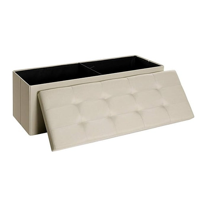 SONGMICS Sitztruhe LSF77BE beige Stoff 110,0 cm