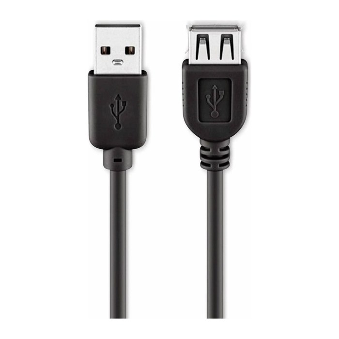 goobay USB 2.0 A USB-Kabel 5,0 m schwarz, 1 St.