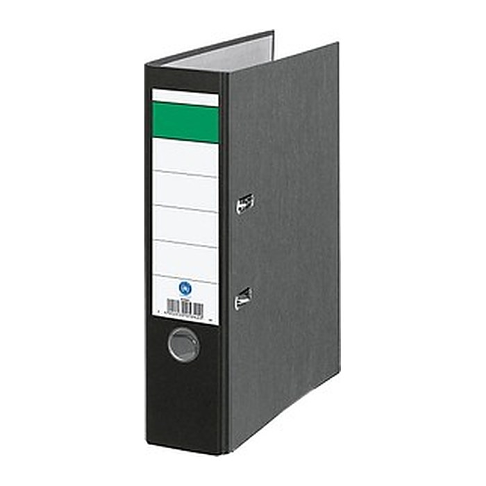 Grüner Balken Ordner schwarz marmoriert Karton 8,0 cm DIN A4, 1 St.