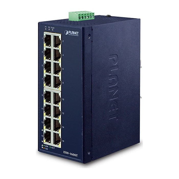 PLANET Industrial 16-Port 10/100/TX Switch