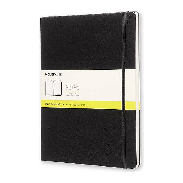 MOLESKINE Notizbuch Classic Collection fester Einband ca. DIN A4 blanko, schwarz Hardcover 192 Seiten, 1 St.