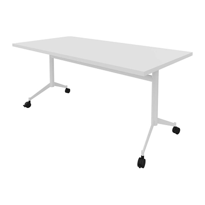 Quadrifoglio Mehrzwecktisch Pop-up weiß rechteckig, T-Fuß-Gestell weiß, 160,0 x 80,0 x 74,0 cm