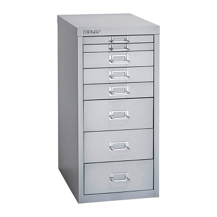 BISLEY MultiDrawer™ L298 Schubladenschrank silber 8 Schubladen 27,8 x 38,0 x 59,0 cm, 1 St.