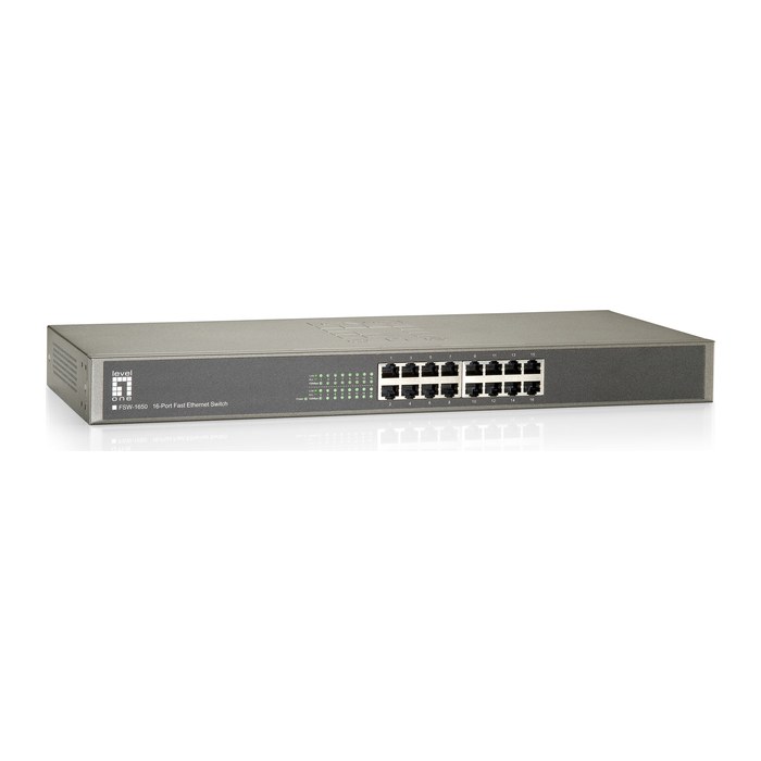 LevelOne Switch 16xFE 19" Metall